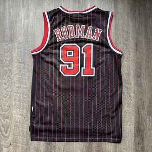 Adidas NBA Hardwood Classics Dennis Rodman #91 Chicago Bulls Jersey +2 - Size L